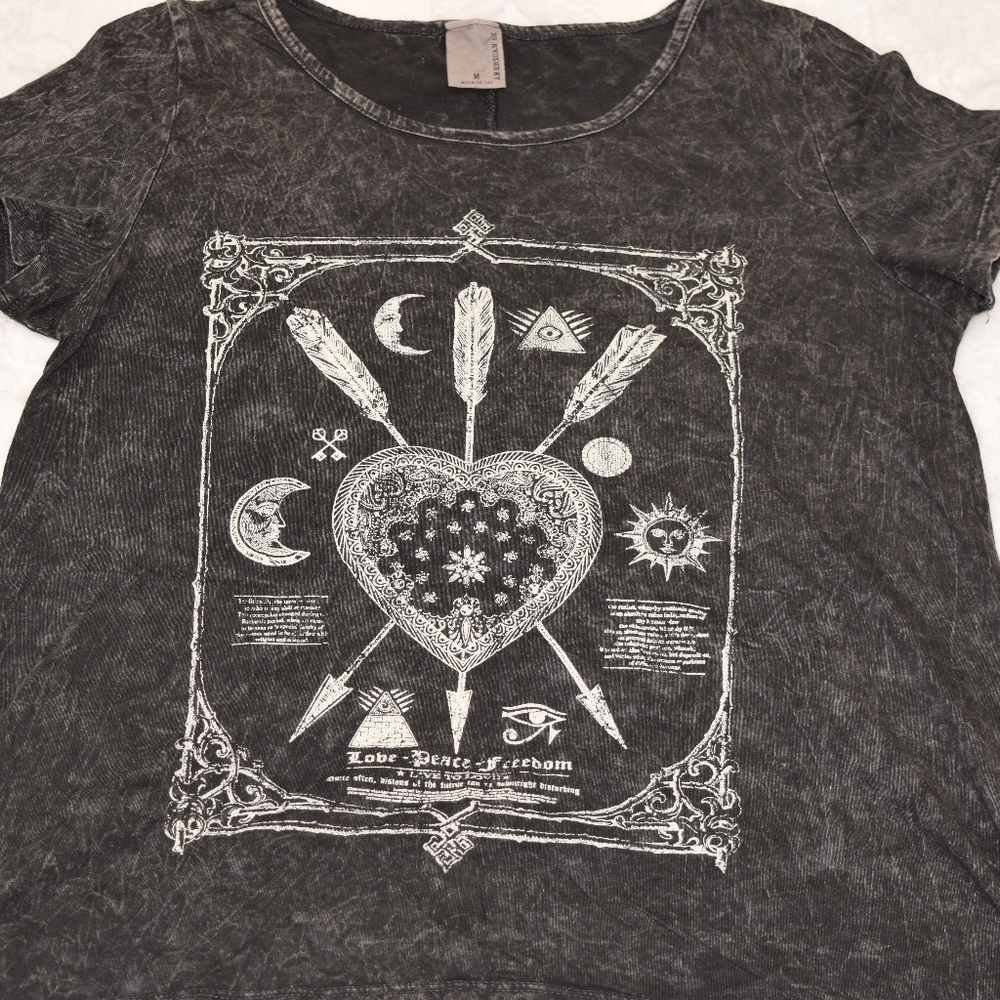 Grey/Black Moon Patterned Tee